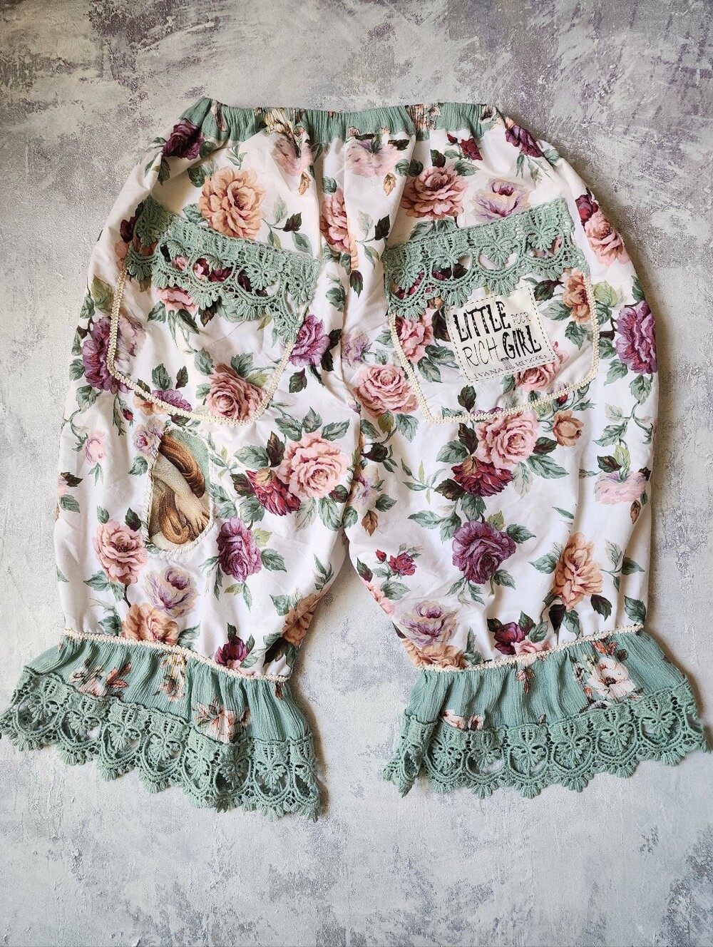 Bloomers Victorian Pants Vintage Cottage Ruffles Venus Patchwork Antique Lace - Picture 8 of 12